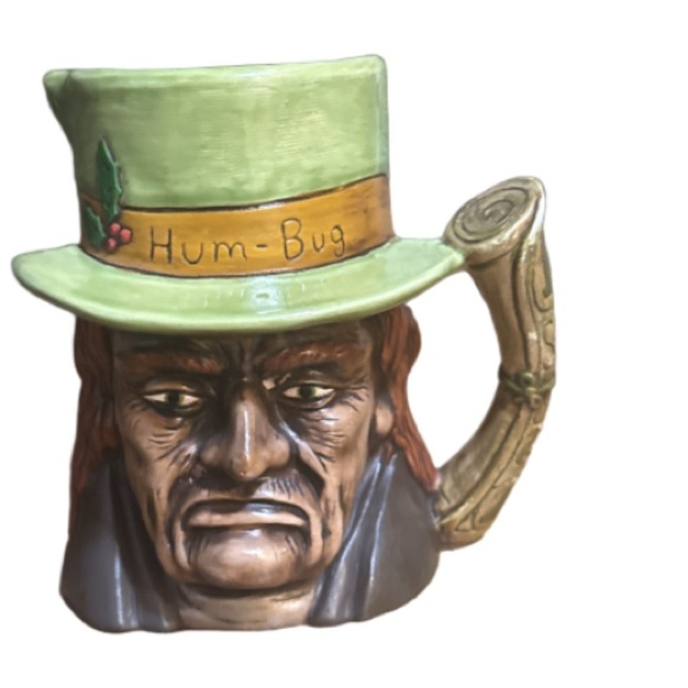 Vintage hand painted Scrooge  Hum-Bug Character Mug creamer